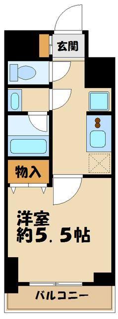 リーフコンフォート本厚木(1K/11階)の間取り写真