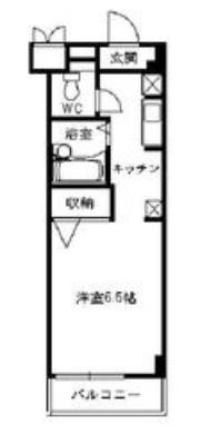 ヴォーグ元住吉(ワンルーム/3階)の間取り写真