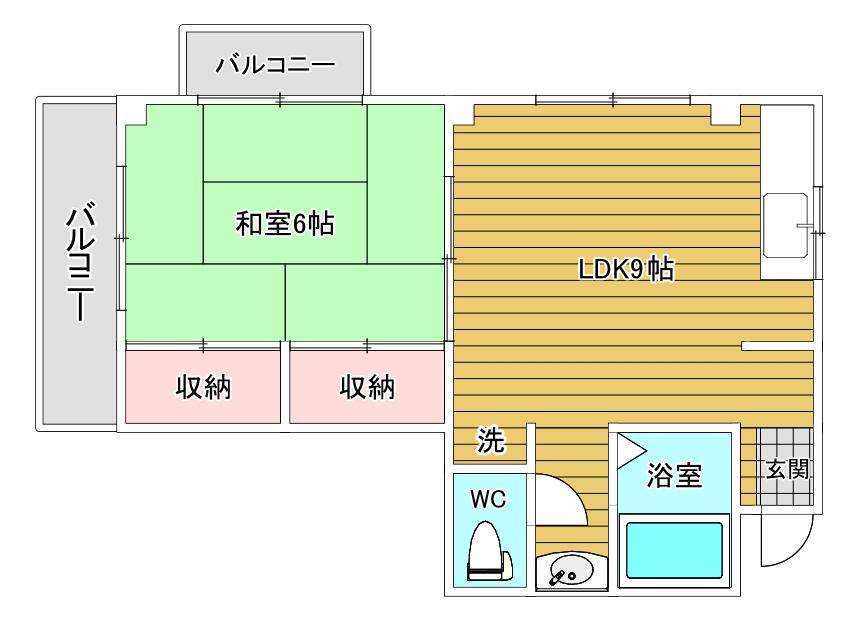 セジュール・DIV(1LDK/2階)の間取り写真