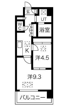 ノース VILLAGE BIRTH PLACE(2K/7階)の間取り写真
