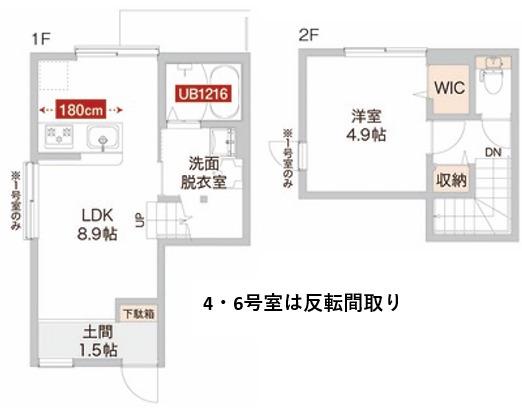 カルマーレ(1LDK/1階)の間取り写真