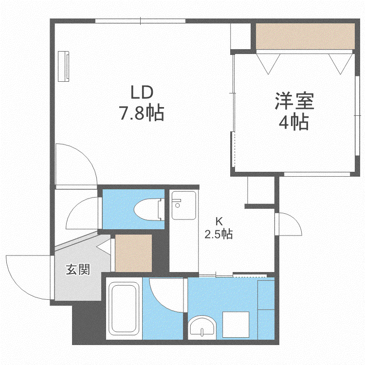 ULUCUS(1LDK/3階)の間取り写真