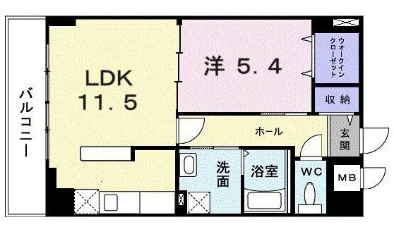 アウル三鷹(1LDK/4階)の間取り写真