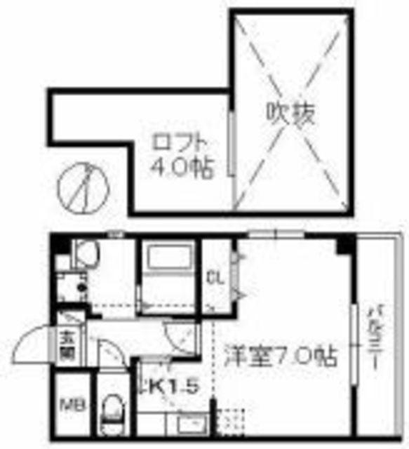 アリエスTAKATORI 191(1K/3階)の間取り写真