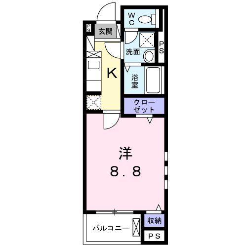 サンミドール蒲田(1K/1階)の間取り写真