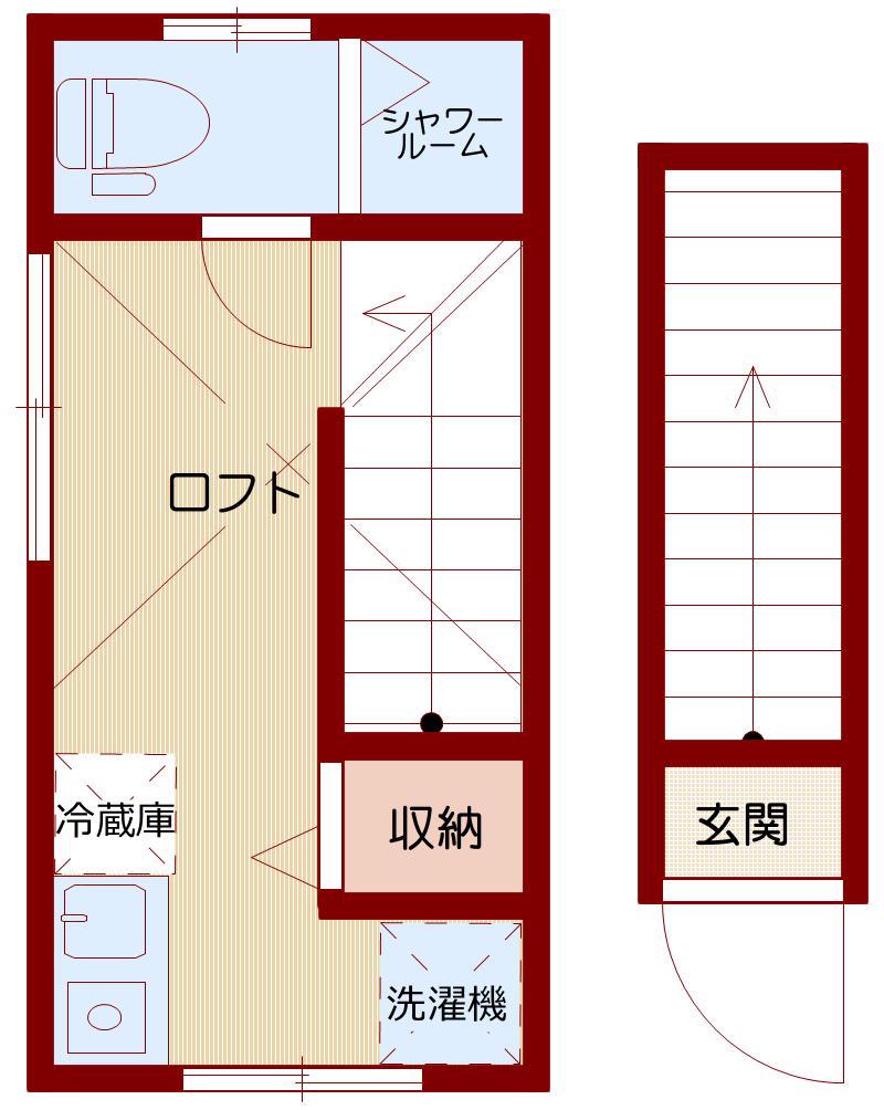 西新井フリスカ(ワンルーム/2階)の間取り写真