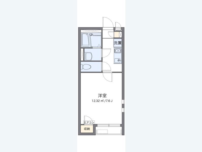 クレイノDOGWOOD(1K/1階)の間取り写真
