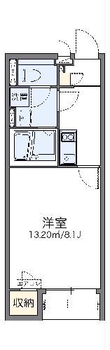 レオネクストパレス湘南菱沼I(1K/2階)の間取り写真