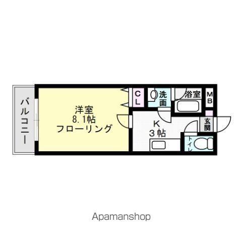 B&L天神(1K/7階)の間取り写真