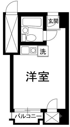 シャルマン文京千駄木(ワンルーム/4階)の間取り写真
