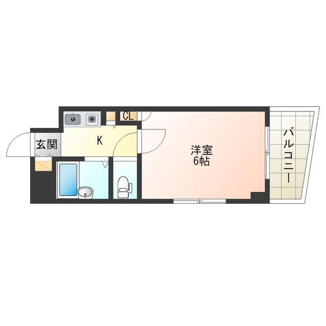 KSマンション(1K/2階)の間取り写真