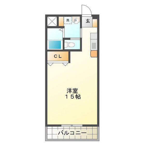 ふじ第3マンション(ワンルーム/3階)の間取り写真