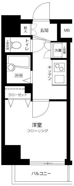 プレール・ドゥーク西大島駅前(1K/4階)の間取り写真