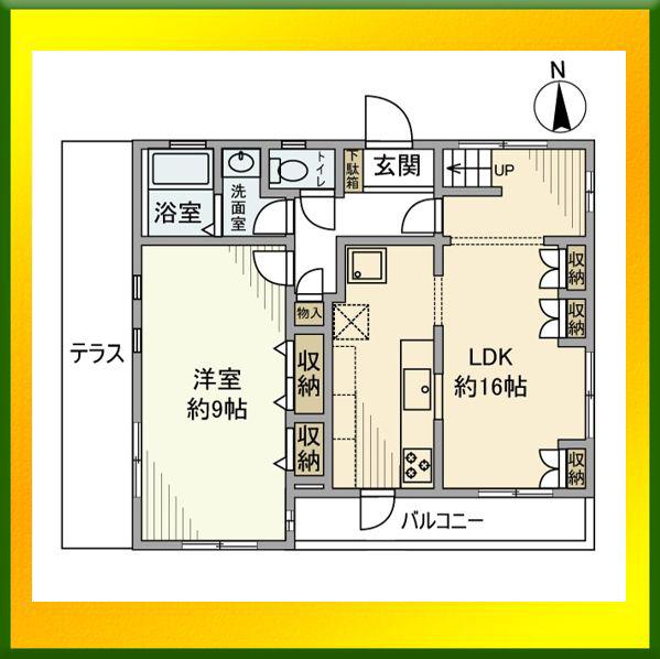 新町戸建 2F(1LDK/2階)の間取り写真