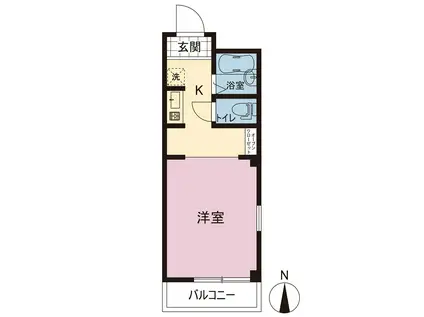 ロイヤルハット(1K/1階)の間取り写真