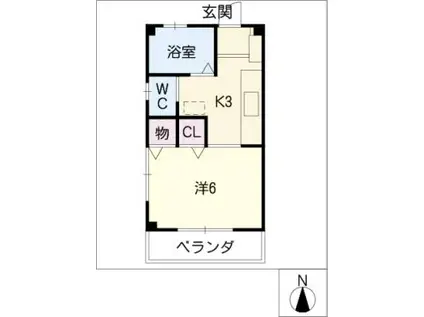 加藤マンション(1K/3階)の間取り写真