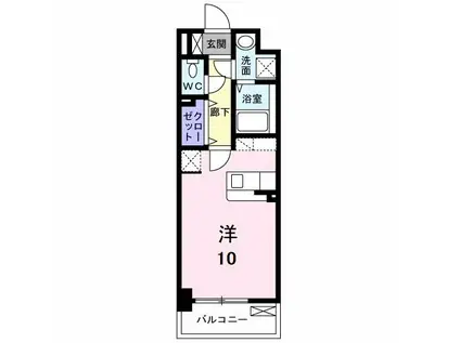 ロータス青山Ⅰ(ワンルーム/5階)の間取り写真