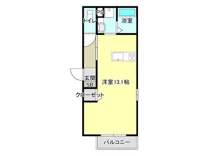 グランテラス(ワンルーム/1階)の間取り写真