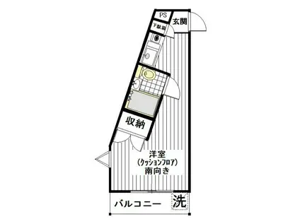 オレンジコート日吉(ワンルーム/1階)の間取り写真