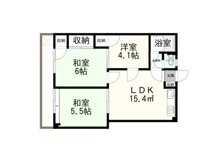 新松戸ニューハイツ(3DK/2階)の間取り写真
