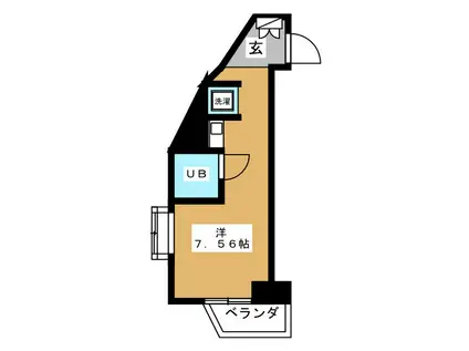 日神パレステージ市川(ワンルーム/6階)の間取り写真