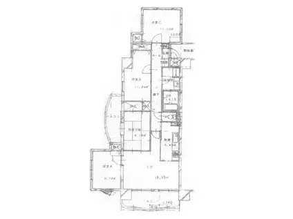 Mシティ盛南大橋(4LDK/5階)の間取り写真
