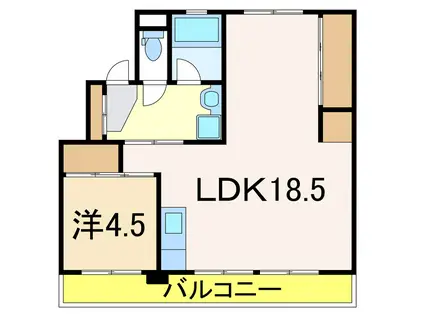 スカイクレスト与板II(1LDK/5階)の間取り写真