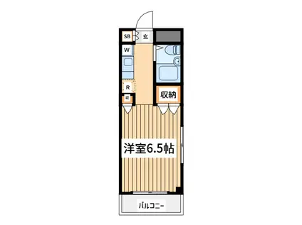 パークハイム川崎(1K/1階)の間取り写真