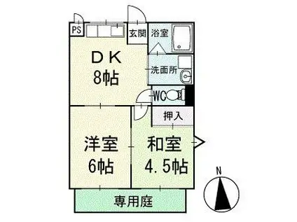 サニーガーデンマトバ(2DK/1階)の間取り写真