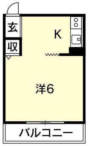 しらさぎ荘(ワンルーム/3階)の間取り写真