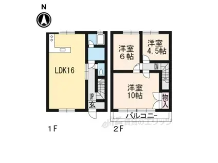 ソシア8(3LDK/2階)の間取り写真