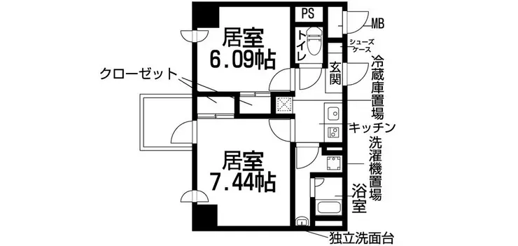 RISING STAGE 2階階 間取り