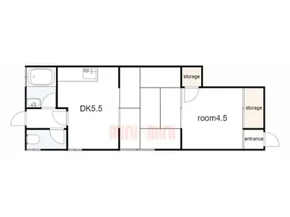 神田ハイツ(2DK/1階)の間取り写真