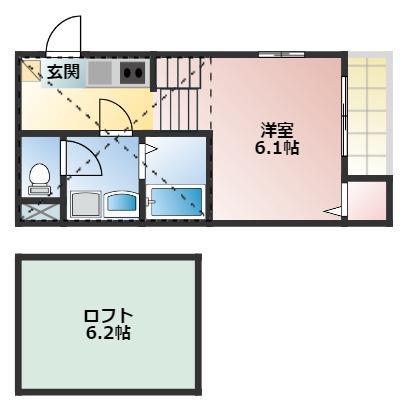 クレール名駅(1SK/1階)の間取り写真
