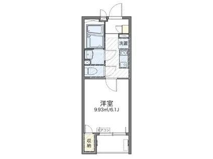 レオネクストサンモールIII(1K/1階)の間取り写真