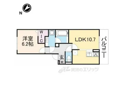 エトワール平安(1LDK/3階)の間取り写真
