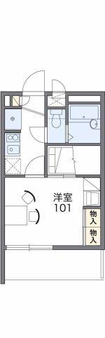 レオパレスプラスパ平田(1K/1階)の間取り写真