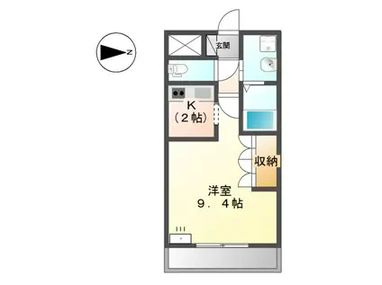 BLUE BOSS(1K/2階)の間取り写真