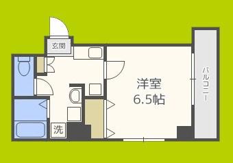 みおつくし堂島(1K/2階)の間取り写真