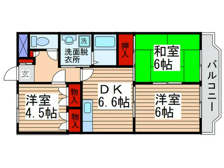 ジュネスメゾンドール 3階階 間取り
