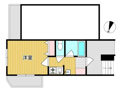 グリーンハイツ(1K/2階)の間取り写真