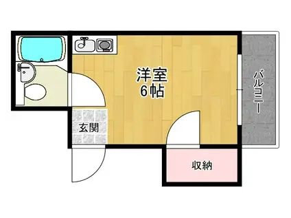 MS SOLEIL(ワンルーム/2階)の間取り写真