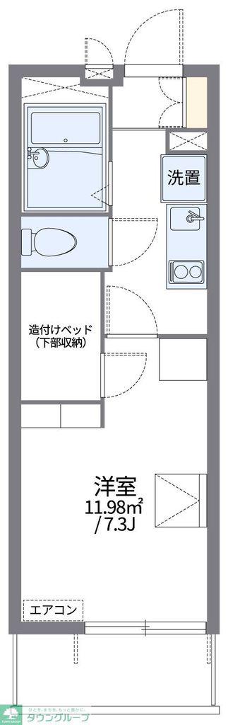 レオパレスコリーヌ(1K/1階)の間取り写真