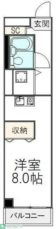 タートルシティ亀有 3階階 間取り