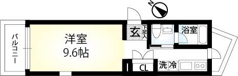 REPETTO上大岡(1K/2階)の間取り写真
