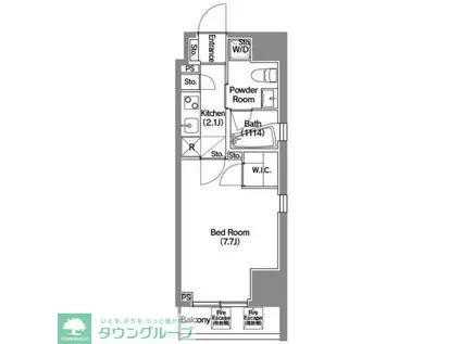 エスタート新宿(1K/11階)の間取り写真