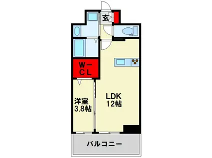 PROSPERER光明(1LDK/3階)の間取り写真