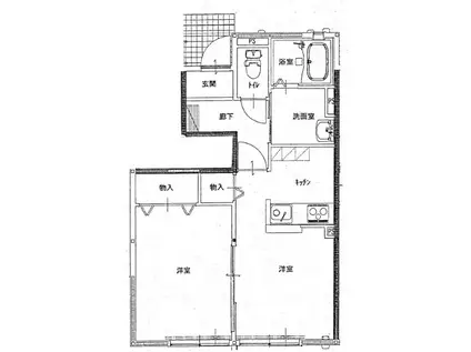 シェボンIII(1LDK/1階)の間取り写真