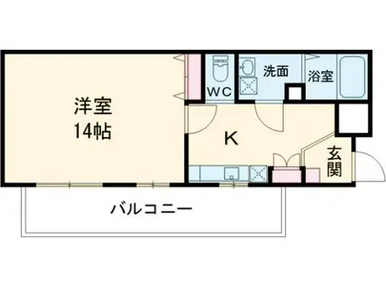 ディージービル小牧中央(1K/4階)の間取り写真