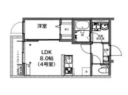 KEIAI RESIDENCE 東村山(1LDK/2階)の間取り写真